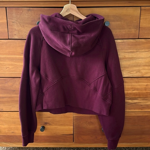 lululemon 1/2 Zip Oversized Scuba with Gold Zipper Detail in Garnet XS/S - Picture 2 of 5